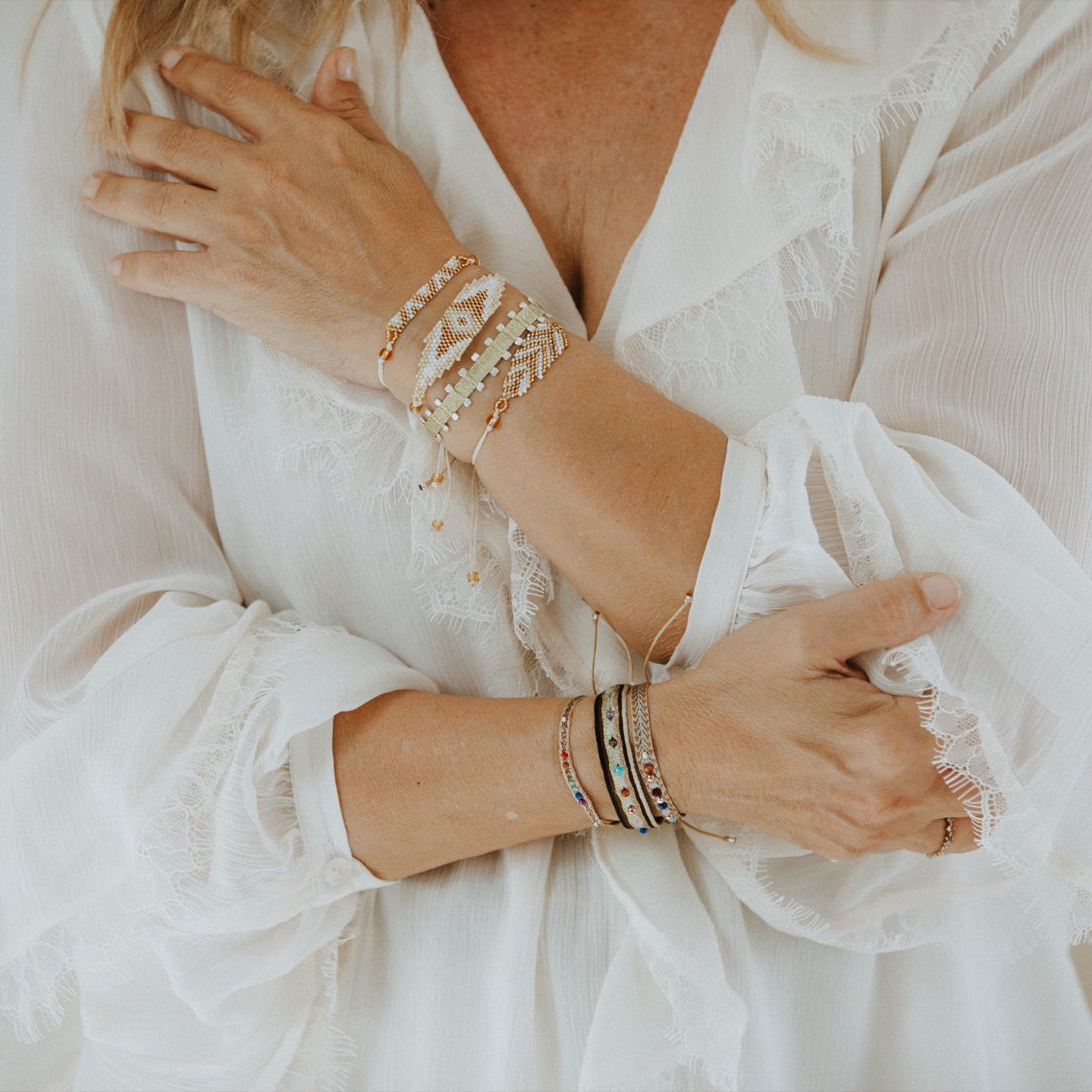 PACK 3 PULSERAS SAWA · Golden Turquoise - Imagen 3