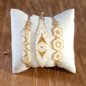 PACK 3 PULSERAS SAWA · Golden Beige
