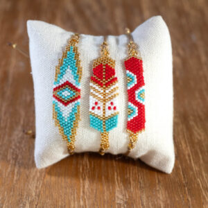 PACK 3 PULSERAS SAWA · Turquoise Red