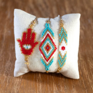 PACK 3 PULSERAS SAWA · Turquoise Red