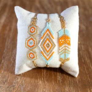 PACK 3 PULSERAS SAWA · Orange Blue
