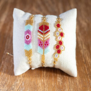 PACK 3 PULSERAS SAWA · Bordeaux