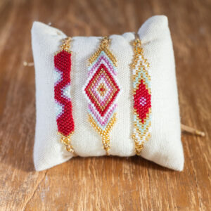 PACK 3 PULSERAS SAWA · Bordeaux
