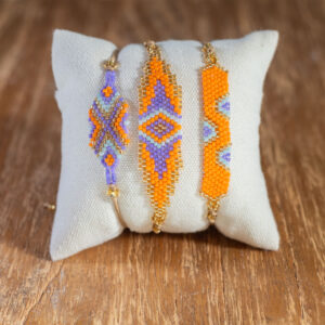 PACK 3 PULSERAS SAWA · Lilac Orange