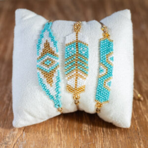 PACK 3 PULSERAS SAWA · Golden Turquoise
